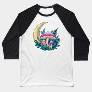 Moon Shrooms Baseball T-Shirt